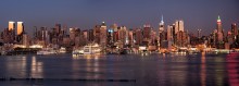 Manhattan Skyline Twilight Pano
